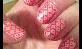 Pink design nail tutorial