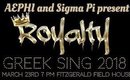 Pitt Aephi & Sigma Pi Greek Sing 2018 Royalty