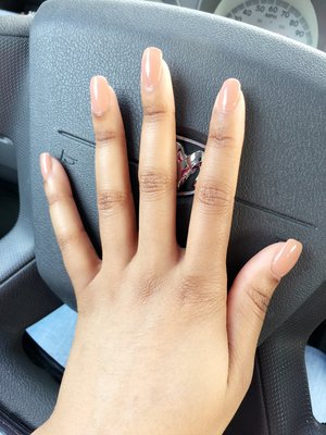 Shellac shade in Cocoa on my natural nails. 