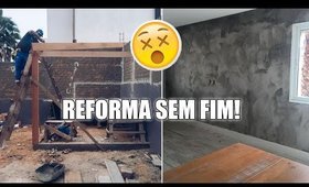 INVENTAMOS UM NOVO AMBIENTE + CIMENTO QUEIMADO EM TUDO - REFORMA SEM FIM!