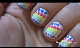 Easy Summer Nail Art: Rainbow Dots!