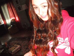 Mind you, this picture is from early 2012 and not the best quality, but I curled my extensions and this was the result:)