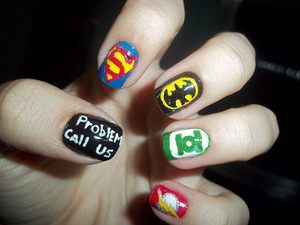 awesome superhero nails