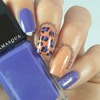 Blue and Orange Nail Art