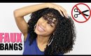 Faux Curly Bangs on Natural Hair Extensions