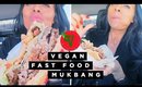 MUKBANG: VEGAN FAST FOOD DRIVE THRU | vegas vegan