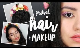 MUSIC FESTIVAL Makeup & Hair Tutorial