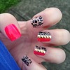 Leopard & hot pink with gold studs