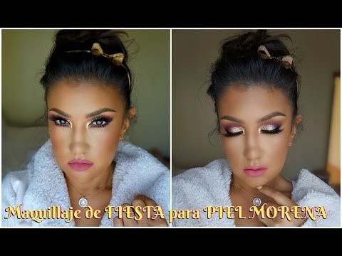  PIEL MORENA maquillaje de FIESTA / Tan Skin makeup tutorial Christmas