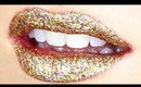 3D Gold Glitter Lips Tutorial!