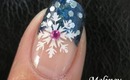 Winter snowflake Nail Art - Snowflake Sprinkle Nail Tutorial Konad Stamping nail Art Design A39