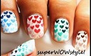 Ombre Hearts - Using Toothpick Only !  (easy nail designs)
