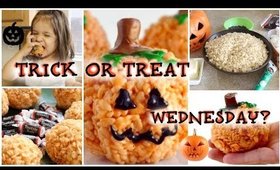 Trick or Treat Wednesday! | Rice Krispie Treat Pumpkins!