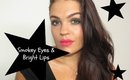 How-to Wear a Bright Lip with a Dark Smokey Eye