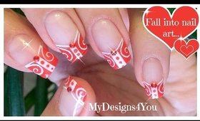 Red Nails | White and Red French Tip Nail Art ♥ Красный Дизайн Ногтей