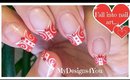 Red Nails | White and Red French Tip Nail Art ♥ Красный Дизайн Ногтей