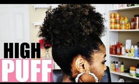 High Puff on Natural Hair: Thick Hair