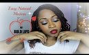 Easy  Natural Modern Makeup w Bold Ruby Red Lips
