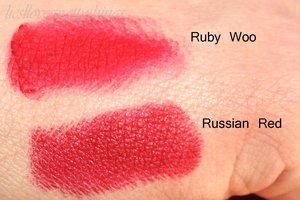 mac ruby woo vs russian red