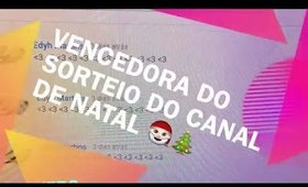 VENCEDORA DO SORTEIO DO CANAL DE NATAL