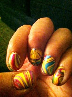 my first time water marbling!
