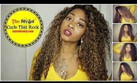 THE STYLIST Synthetic Lace Front Wig " Curls That Rock"| Sexy Diva Hair | Samsbeauty