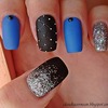 Matte Nails with Glitter