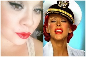 Tried out Christina Aguilera's inspired look from candyman video :)