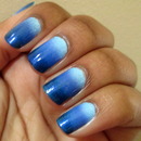 Blue Ombre Nails