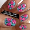 Vintage Roses Nail Art