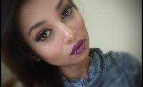 Soft Cut-Crease with bright Lips