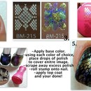 How to create multi-colored stamped nails..