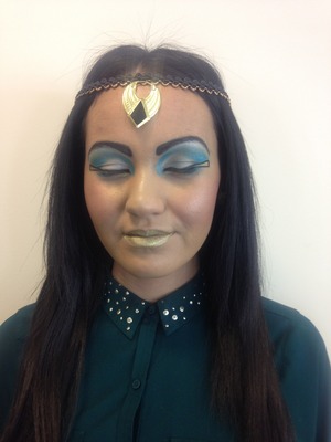 This is an egyptian look i produced for my practical test in college!  