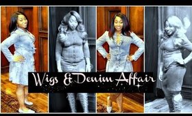 Mini Wig Collection & Denim Dresses &   Ft Copper Wig, Ari Wig & Soft Kinx Wig