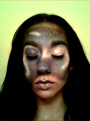 The entire galaxy all on my face... Guess it really is a small world. 