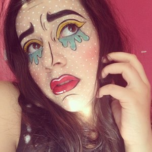 I used all makeup to create this pop art inspired makeup