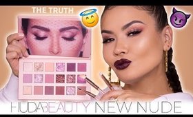 HUDA BEAUTY NEW NUDE PALETTE  REVIEW + SWATCHES | Maryam Maquillage