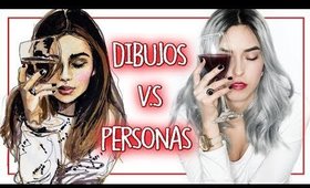 DIBUJOS V.S PERSONAS - Imitando DIBUJOS Tumblr | Kika Nieto