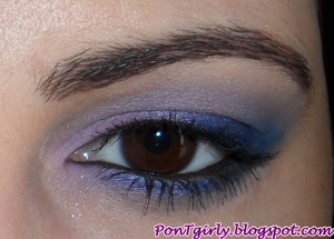 Valkyria look (used KIKO Cosmetics blue and purple eyeshadows)