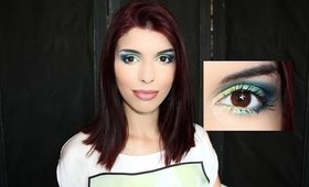 Tutorial maquillage coloré été (vert-bleu) - Makeup Brazil colors