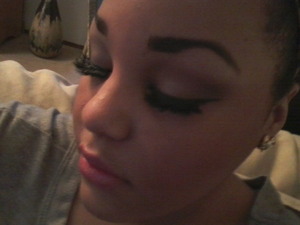Today's smokey eyes with bold lips, 