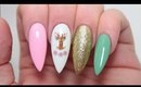 HOW TO: SWEET DEER FLORAL STILETTO NAILS TUTORIAL