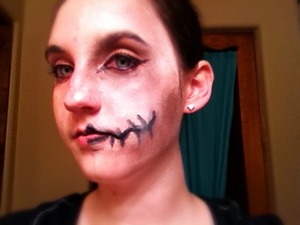 With some Halloween makeup, and dark eyeshadows, you can be the perfect scary face!