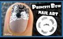 PRINCESS BOW FRENCH TIP STAMPING NAIL ART DESIGN TUTORIAL FOR SHORT NAILS | MELINEY KONAD M56