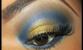 Blue& Gold Inspired look Ms. Rosh Posh!!!!