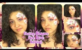 Cherry Blossom Face Paint Tutorial (NoBlandMakeup)