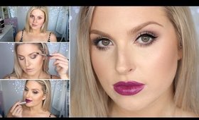 Simple Classic Fall Makeup ♡ Smoked Eyes & Berry Lips