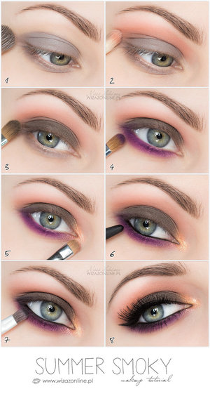 Simple, yet sexy look with a purple accent on lower lashline. 
Follow me @ http://www.facebook.com/WizazOnline
More here: http://www.wizazonline.pl/