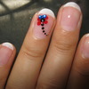 Cute Dragonfly on French Manicure
