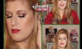 Holiday Get Ready with Me - Gold eyes & Red Lips